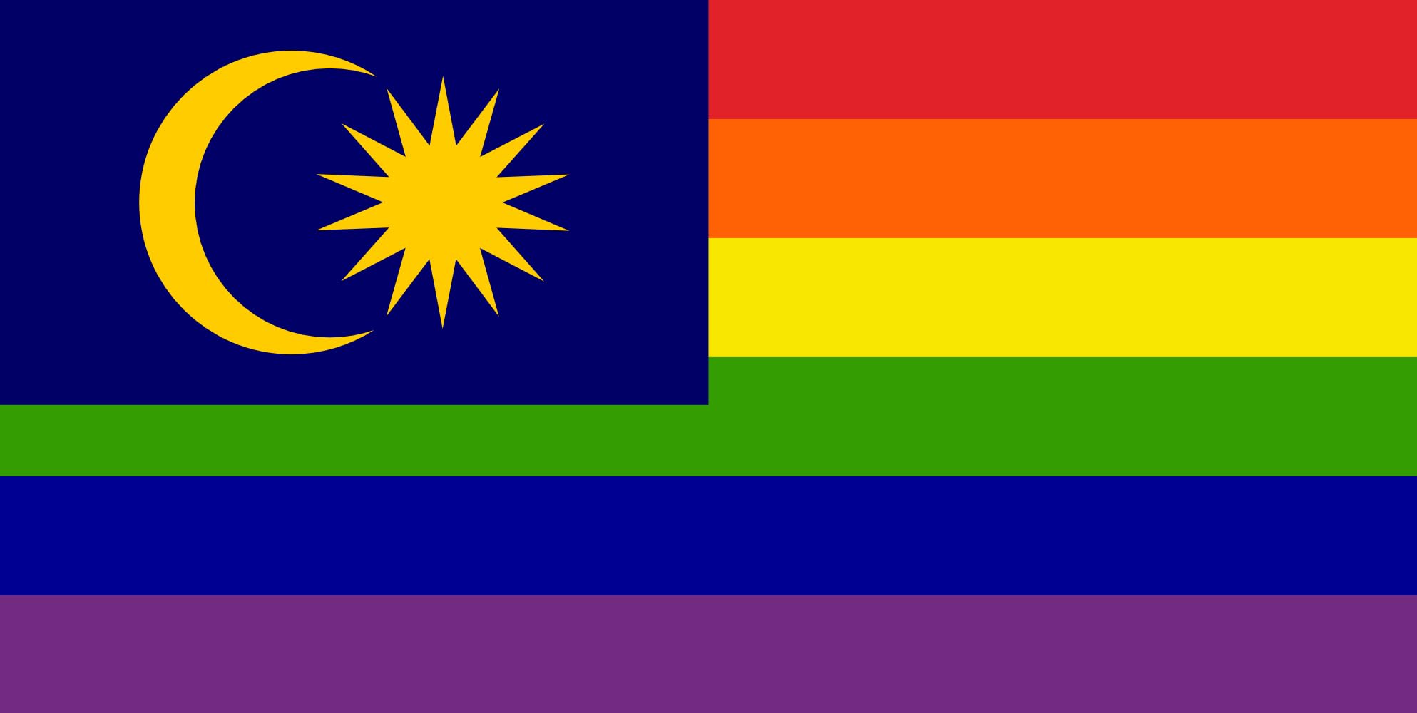 Drapeau Malaysia Pride LGBT affichez votre soutien avec fierté