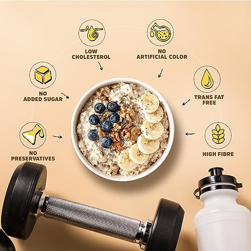 Image of MuscleBlaze Fit High Protein Oats (Unflavoured, 1kg) | 23g Protein | Breakfast Cereals for Weight Management (Pack of 2)
