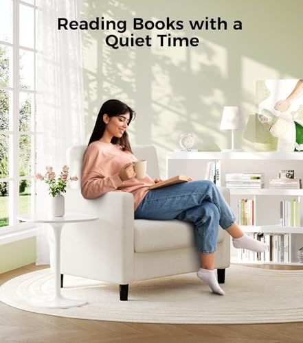 Image of Welzona Sofa Accent Chair, 33 inch Reading Chair, Comfy Teddy Arm Chairs