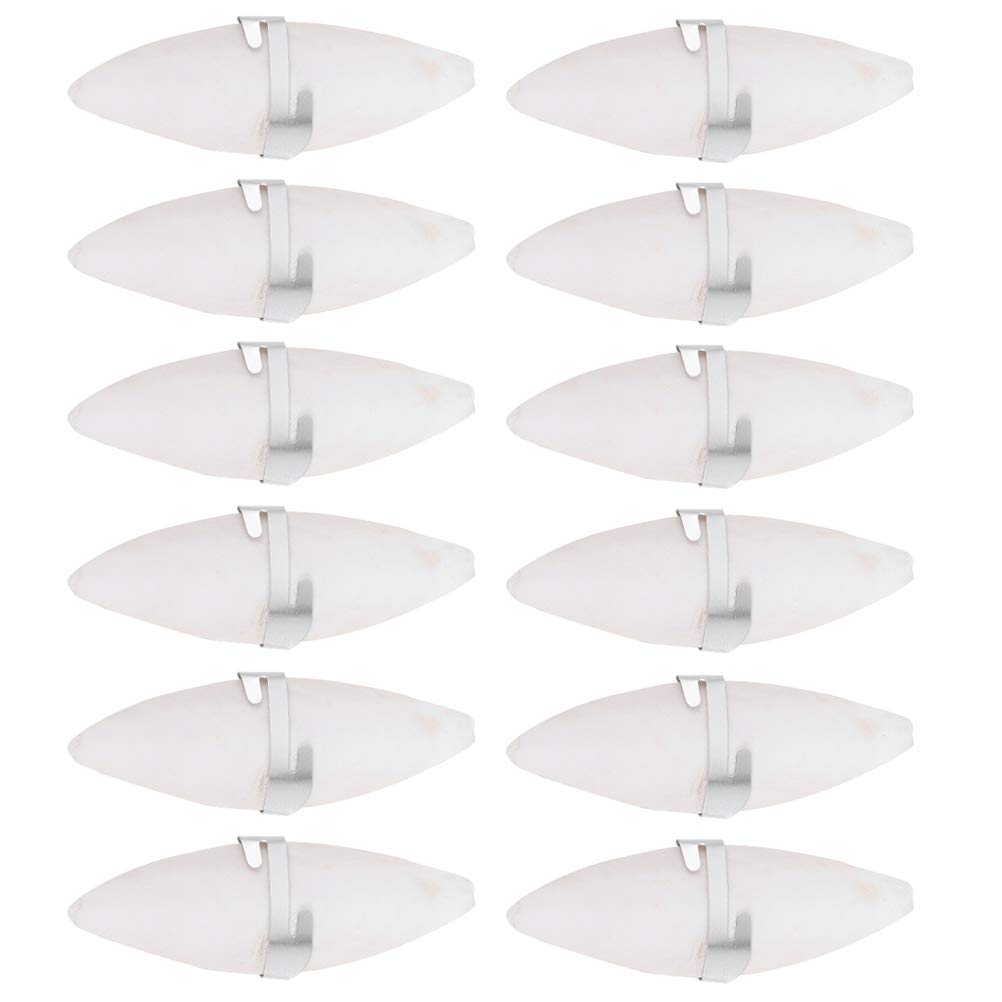 TEHAUX 12pcs Bird Cuttlebone with 12 Hooks for Cockatiels Parakeets Finches Canaries Lovebirds Small Conures Toucans All Parrots
