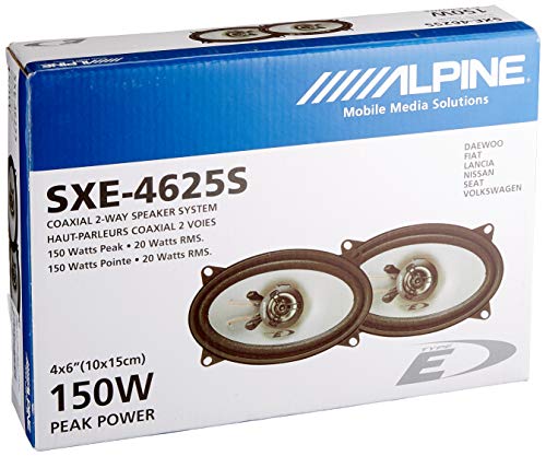 Alpine SXE-4625S - 10x15 cm (4x6 Zoll) 2-Wege Koaxiallautsprecher, 60w, schwarz – Bild 3