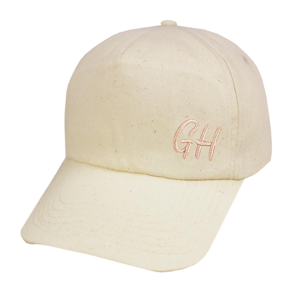 Teddyt's Women's Sand Personalised Initial Baseball Cap Summer Hat (Cotton, )