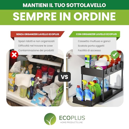 Étagère sous évier pour optimiser l'espace de cuisine encombré ECOPLUS