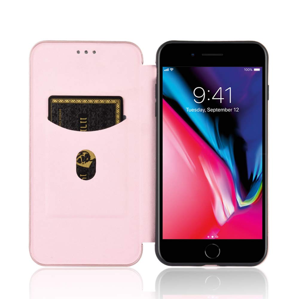 Amazon.co.jp: iPhone 7 Plus用 フリップケース カーボンファイバー PU