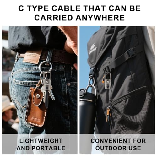 Image of ZORBES PD 60W Type C Cable Fast Charging with Keychain, 15cm Nylon c type charger cable with 480MBPS Data Transmission, usb c to c for iPhone 17 /17 Pro /17 Pro Max /16 /15 Series, Galaxy S25 /S24 /S23