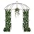 HAPPYGRILL Birdcage Shape Garden Arbor, 7’ x 8.4’ Heavy Duty Metal Garden Gazebo Pergola with Trellis, Garden Arch Trellis for for Climbing Plants Wedding Party Decor Outdoor Arch Pavilion for Lawn