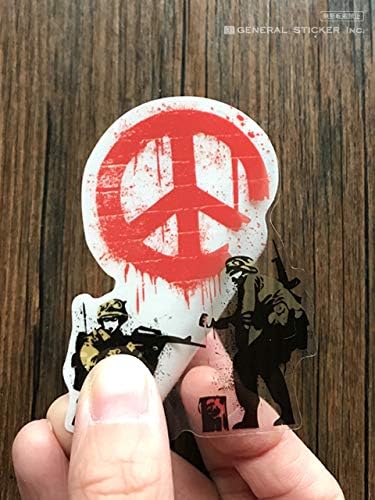 話題 有名 16デザイン 透明ステッカー Sサイズ ブランダライズド アート グッズ (010)