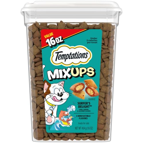 Temptations MixUps Crunchy Cat Treats, Surfer's Delight, 16 oz - image 1