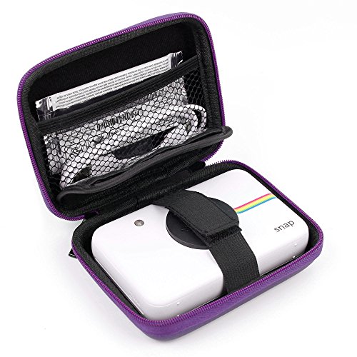DURAGADGET Fantástica Funda Rígida Morada para Cámara Digital Polaroid Snap Touch- con Mini Mosquetón