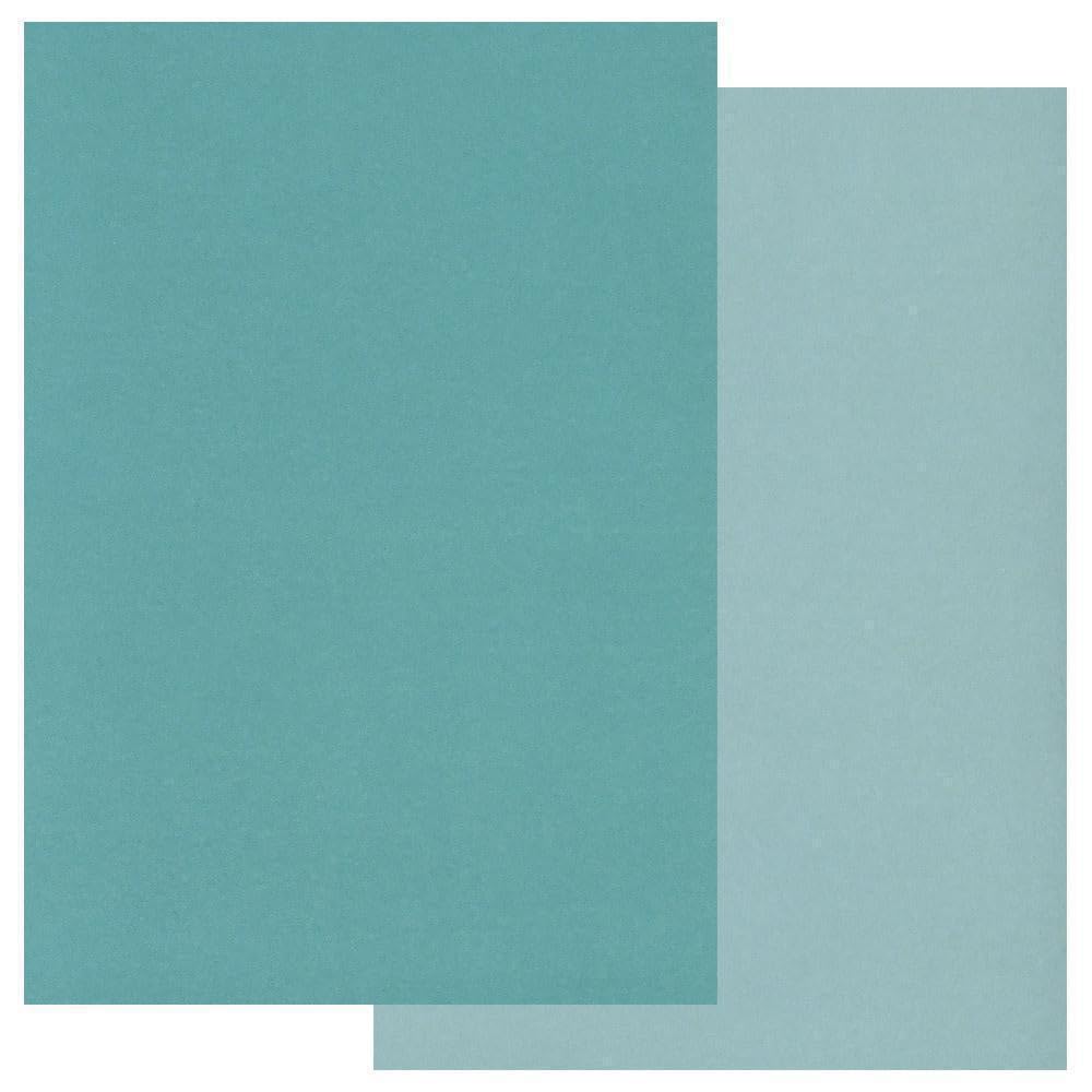 Groovi Coloured Two Tone Parchment Paper: Teal A4 x 10 Sheets