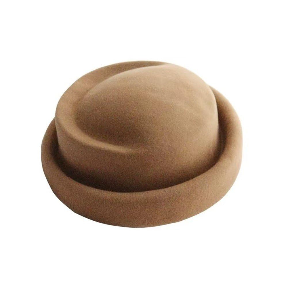 Tocado De Fieltro De Lana para Mujer, Bonito Sombrero De Copa, Tocado De Sombrerería, Sombrero De Base para Uso Informal.