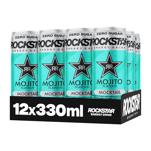 Rockstar Energy Drink Mocktail Mojito Zero Sugar, 12x330ml – 0,0% – Ansicht 2