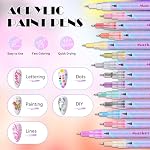 15 Ensemble de stylos d'art à ongles, 2026 Nouveaux marqueurs d'art de ongles pour les ongles gel, DIY Stylos d'art à ongles pour la peinture des ongles, à séchage rapide des ongles pour DIY Outils de manucure de design d'art de ongles TA640-15