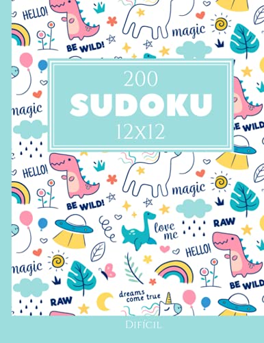 200 Sudoku 12x12 difícil Vol. 6: com soluções e quebra-cabeças bônus