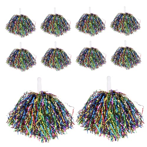OSOLADY 10Pcs Cheerleading Pompoms Handheld Props for Sports Events Dance Performances and Celebrations Durable Reusable Eye Catching Spirit Accessories
