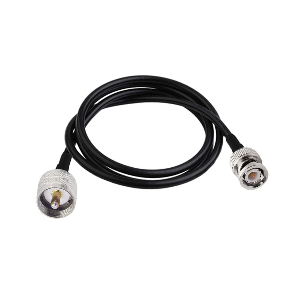 RedYutou Radio cb Antenna Cable UHF pl259 Male Plug to BNC Male RG58/50cm Cable