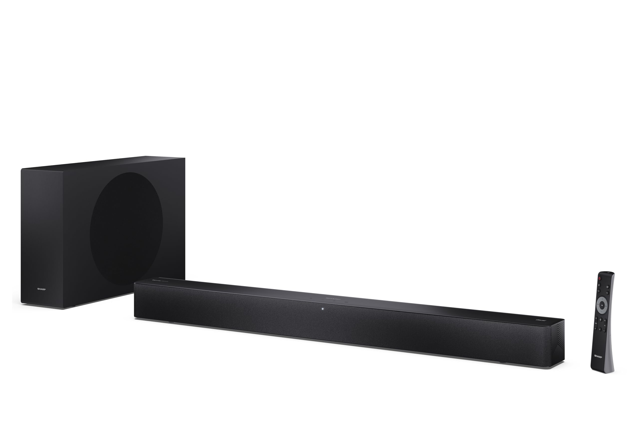 Sharp HT-SBW310 Soundbar 2.1 Dolby Atmos + DTS Virtual:X, Bluetooth con HDMI ARC/CEC, potenza totale 330 W, 80 cm, nero
