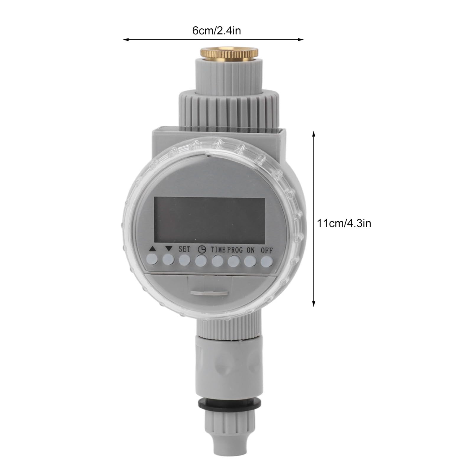 KIMISS Temporizador de Riego Automático y Temporizador de Aspersor de Manguera de Jardín para Grifos G1/2 G3/4 - de Riego por Goteo Eficiente para Plantas en Macetas y Cuidado del Césped (Gray)