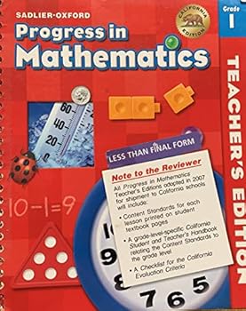 Spiral-bound Progress in Mathematics: Grade 1 Teacher's Edition, California Edition Book