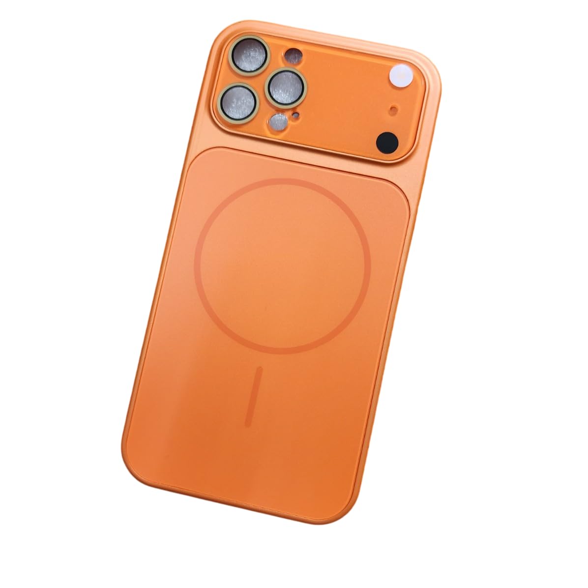 for iPhone 16 Pro |Convert to 17 pro /17 Pro Max Style Premium Back Glass Converter Cover Magnetic Case for iPhone 16 Pro |Convert to 17 pro /17 Pro Max (Orange)-image-30
