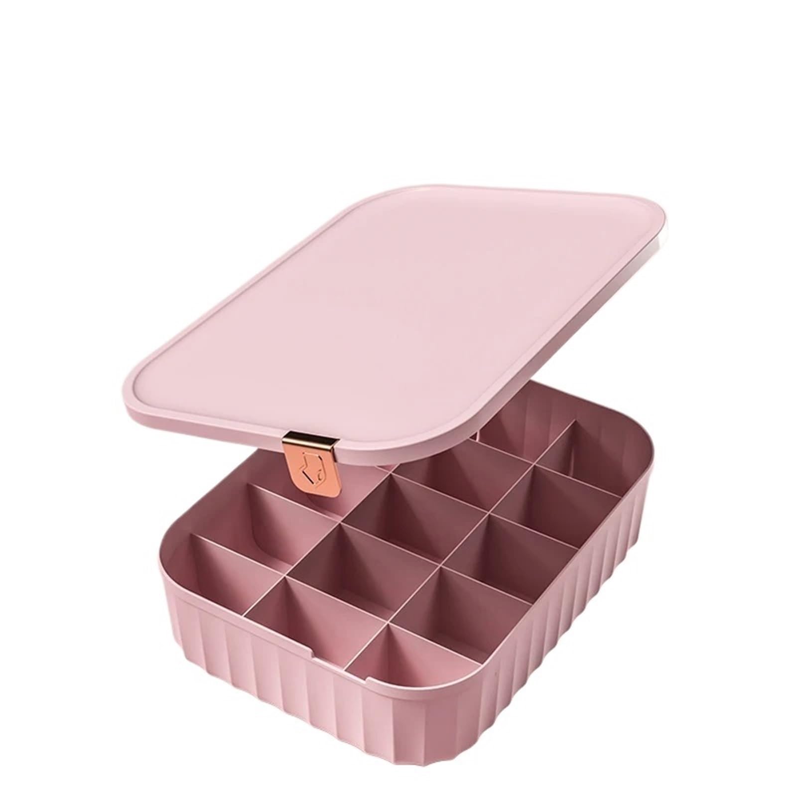 YDYAENIO Underwear Drawer Organiser Underwear Storage Box Closet Organizer Socks Drawer underwear organiser boxes for wardrobes(Pink 15 Grid)