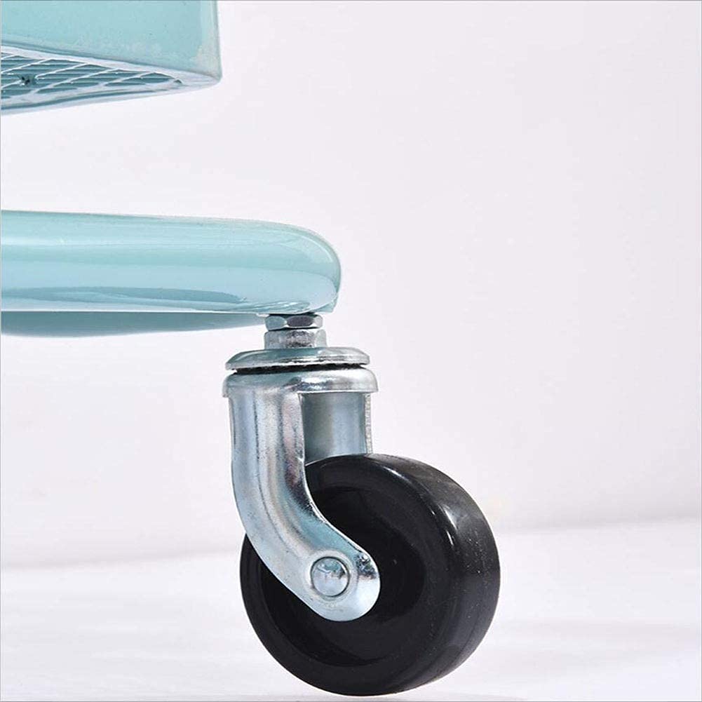 Carrito de Almacenamiento Multifuncional, Bebidas, Servicio de Alimentos, Bandejas, Carritos, Estantes de Malla Metálica con Ruedas, 3 Niveles, Multifunción, Altura Ajustable, Ruedas Universale