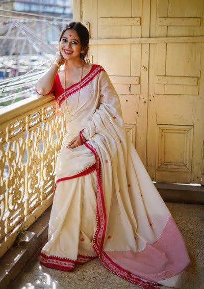 Image of Flosive Women's Woven Cotton Silk Saree With Unstitched Blouse Piece