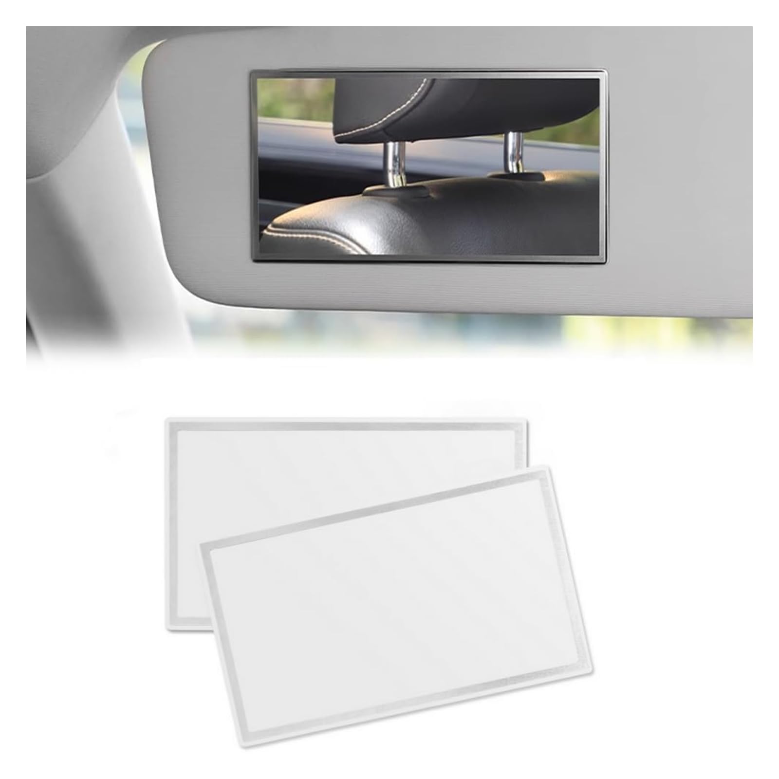 TVVXIO Auto Sun Visor HD Makeup Mirror, for VW Golf 7 Golf VII 2012 2013 2014 2015 2016 2017 Portable Self-Adhesive Seatback Stainless Steel Car Interior Cosmetic Mirror,B