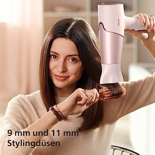 Philips 5000 Series Haartrockner – Haartrockner mit ThermoShield Technologie, Volumendiffusor und 9 mm und 11 mm Düse in Perlmutt… – Ansicht 4