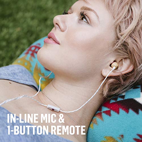 Image of House of Marley, Smile Jamaica Wired In-Ear Headphones - In-line Microphone with 1-Button Remote, Noise Isolating, Durable, Tangle Free Cable, EM-JE041-PU Purple