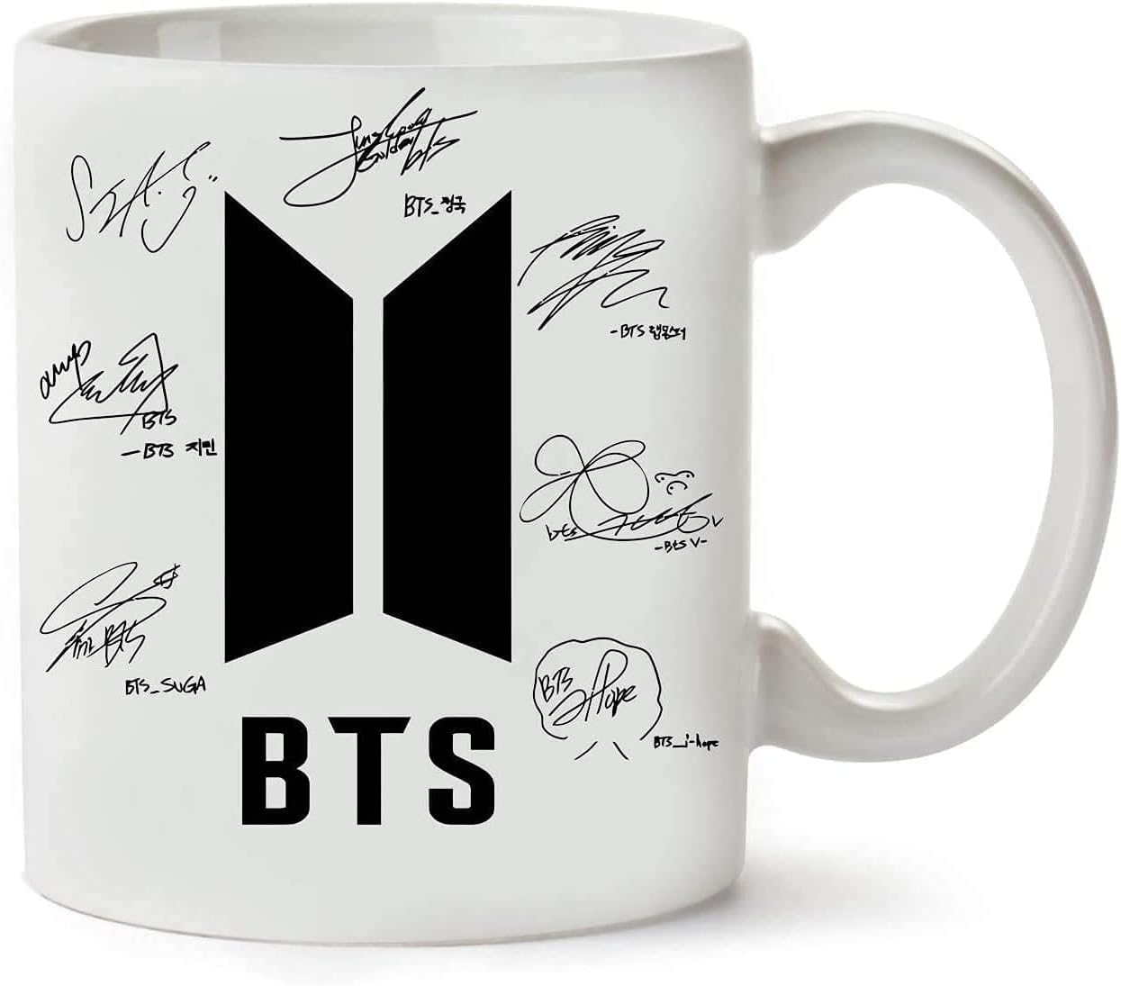 BTS Bangtan Boys Signatures Autograph Classic Tea Coffee Ceramic Mug