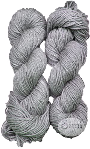 Image of SIMI ENTERPRISE Knitting Yarn Crave Wool Steel Grey 200 GMS Best Used with Knitting Needles, Crave Wool Crochet Needles-EE Art-BEI
