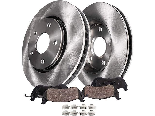 Marketplace Auto Parts Front Ceramic Brake Pad and Disc Brake Rotor Kit - Compatible with 2012-2019 Dodge Journey