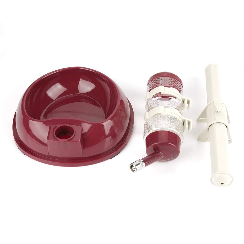 Hztyyier Alimentador Ajustable para Mascotas, Cuenco para Perros, dispensador de Agua, Botella para Beber, Recipiente para Alimentos, Cuenco, dispensador de pie para Gatos, Perros, Verde(marrón)