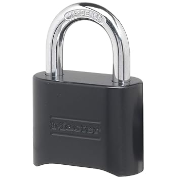 Master Lock Set-Your-Own Polished Combination Padlock, Die-Cast, Black