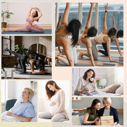 BISOUSOX Pilates Socks Slouch Scrunch Grip Socks, Yoga Grippy Barre Anti Slip Long Ankle Crew Sock for Women Hospital4