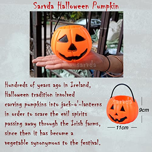 Image of Sarvda Hosiery, Velvet, And Satin Halloween Costume|Halloween Dress For Boys|Witch Costume For Girls (6-7 Years, Vampire Hood (Dress, Pumpkin, Teth)), Multicolor