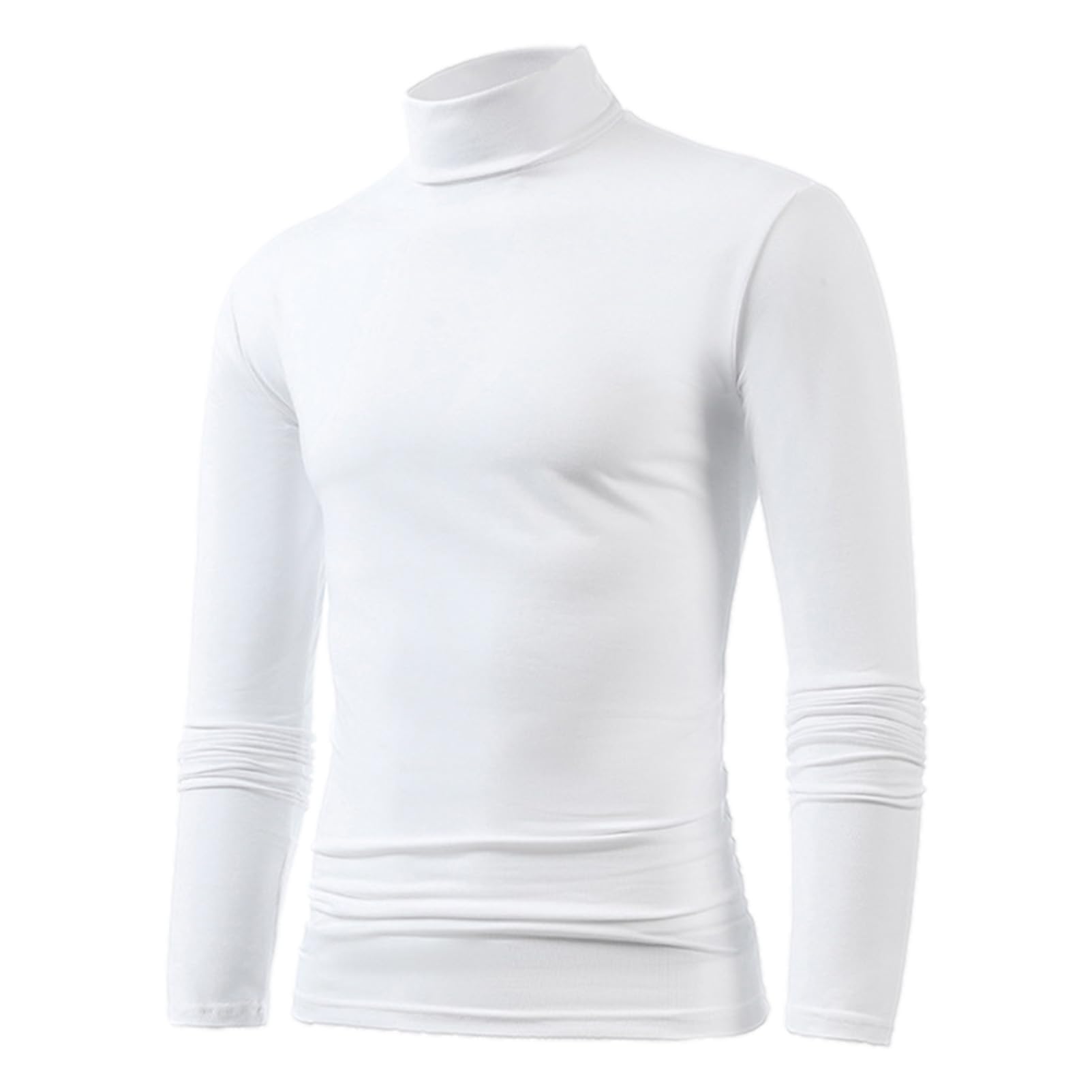 Hommes Lot de 3 Maillot de Compression - Baselayer Tee Shirt Top Manche Longue de Sport - Maillots de Corps Thermiques à Col Roulé