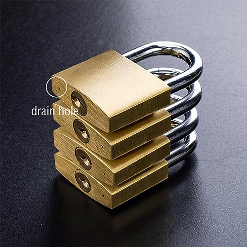 Brass Heavy Duty Mini Solid Padlock - 32mm, Ideal for Doors Sheds, Warehouses, Garages, Cabinets - Includes Keys - Image 4