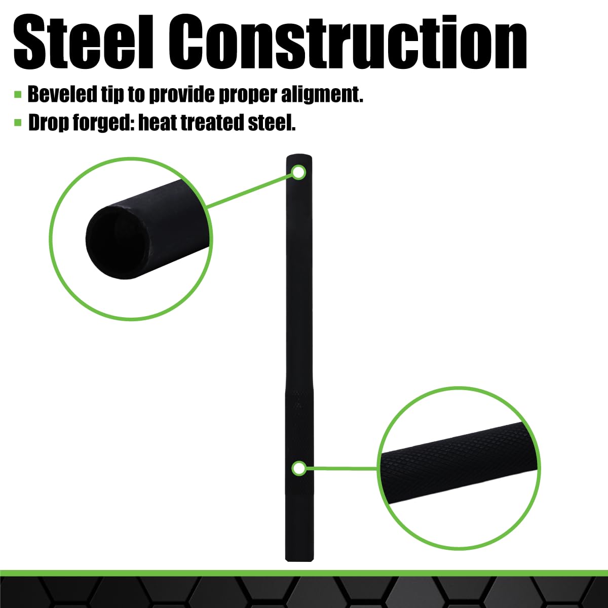 Grip 9 pc Gunsmithing Roll Pin Starter Punch Set - Sizes Include: 1/16”, 5/64”, 3/32”, 1/8”, 5/32”, 3/16”, 7/32”, 1/4”, 5/16” - Roll Up Storage Pouch - Heat Treated Steel