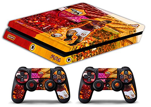 Skin Ps4 SLIM - limited edition DECAL COVER ADESIVA Playstation 4 Slim BUNDLE (As Roma Totti)