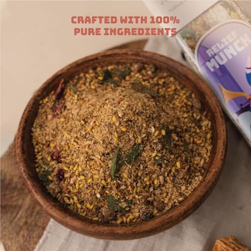Image of JoySpoon Digestive Fiesta & Relief Munch Mukhwas Combo | Supari Free | Seed Mix Mukhwas | Traditional Indian After-Meal Digestive Snack | No Artificial Colors or Preservatives | Pack of 2 x 100g