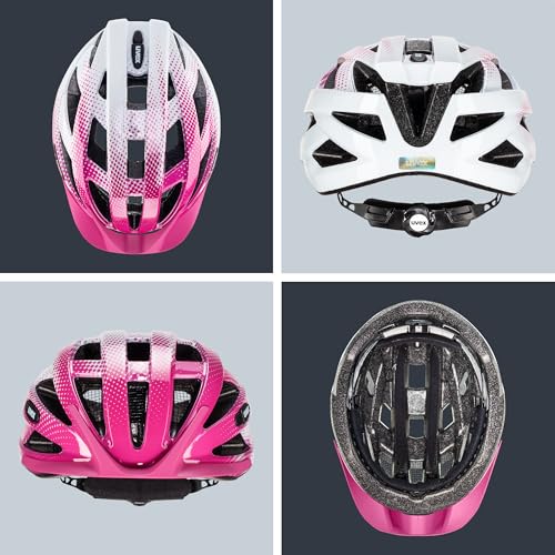 uvex air Wing - Leichter Fahrradhelm für Damen und Herren - individuelle Größenanpassung - pink-White - 52-57 cm – Ansicht 4