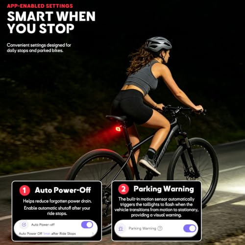 XIFOWE Smart Bike Tail Light, DIY Patterns & Text, USB-C Rechargeable, IPX5 - image 5