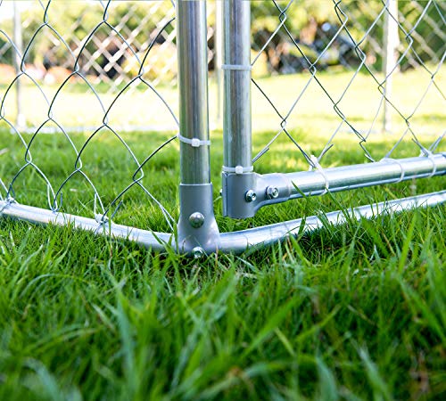 MAGIC UNION Heavy Duty Large Dog Cage Metal Outdoor Pet Playpen Wire Kennel with Water-Resistant Cover Roof Backyard Dog Run House - Thumbnail 5