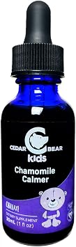 Cedar Bear Chamomile Calmer for Kids Liquid Herbal Supplement That Soothes Nerves, Tummies, Promotes Restful Sleep 1 Fl Oz Pack of 1
