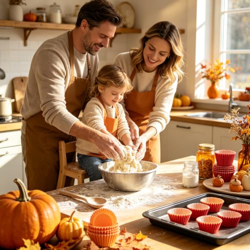 Image of 600Pcs Fall Cupcake Liners Autumn Baking Cups