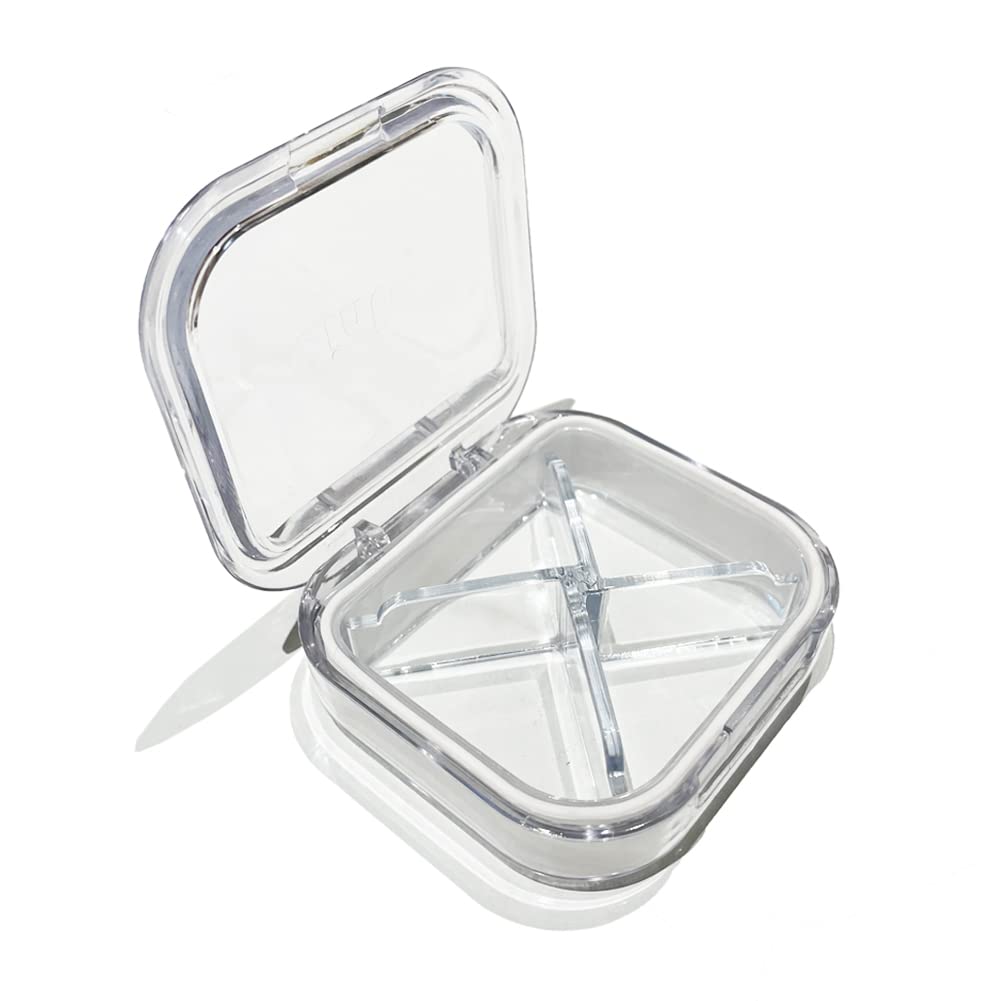 Retainer Case with Sealing Ring for Dust-proof, Solid Orthodontic Mouthguard Case, Dental Retainer Case, Aligner Case(1 Pack) - White