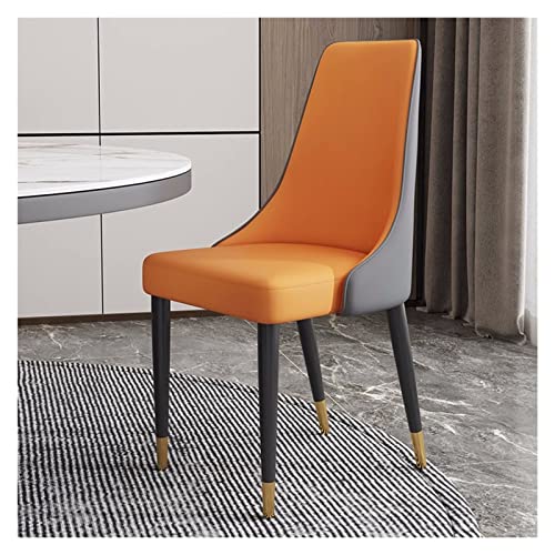 JKJZSALJ Juego De 2 Sillas Giratorias De Comedor De Piel Sintética, Tapizadas, Estilo Rústico, con Patas De Metal para Cocina Y Sala De Estar. Color Naranja, Talla Única.
