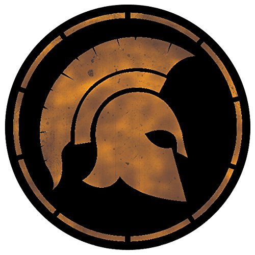 Pack of 2 Spartan Warrior Helmet - Cool Laptop, car, Van Decal Stickers 100mm by 100mm